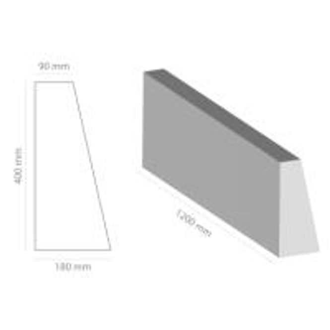 SKUMPLAST SKRÅRYGG RP28145 1200x400xB180/90 MM