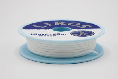 Taklegarn 1,5 mm hvit vokset
