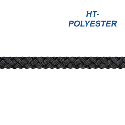 Liros snor polyester flettet 4 mm svart