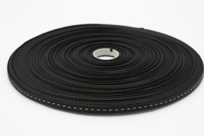 PP bånd 10 mm m/refleks 1 stripe sort