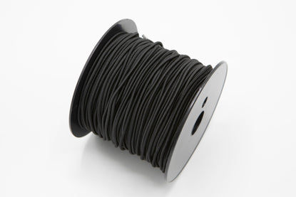 Rund strikk polyester 3 mm sort