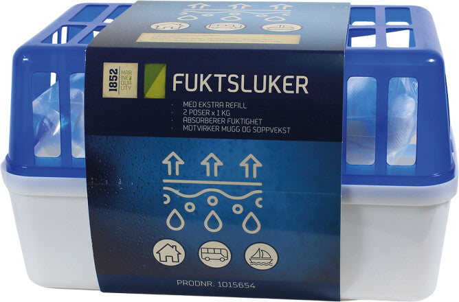 1852 FUKTSLUKERBOKS 1 KG M/EKSTRA REFILL