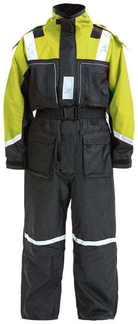 1852 Flytedress svart m/fluor gul str L