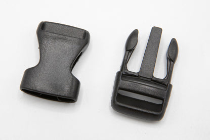 SPENNE STIKKLÅS 20 MM SORT ACETAL, 2 DELER