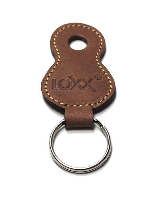 LOXX NØKKELRING I LÆR BRUN